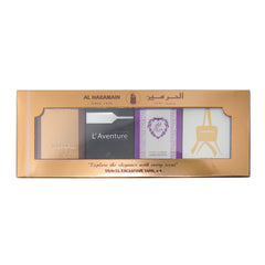 Al Haramain Travel Exclusive – 10ml × 4 (Luxury Mini Fragrance Set)