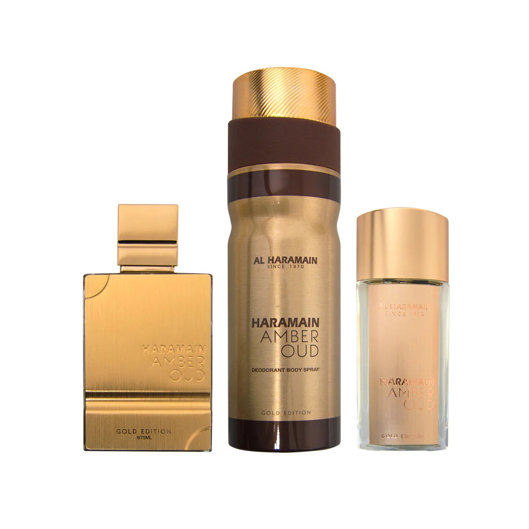 Al Haramain Amber Oud Gold Edition Gift Set – Καθημερινή Πολυτέλεια με Υπογραφή