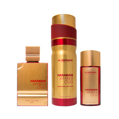 Al Haramain Amber Oud Ruby Edition Gift Set – Το Μυστήριο της Πολυτέλειας σε Ruby Υπογραφή