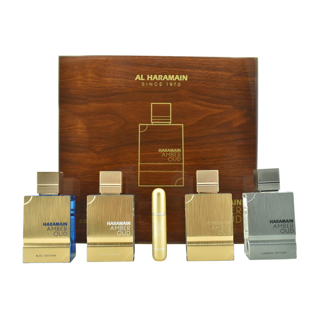 Al Haramain Amber Oud Gift Set – 4×60ml Sprays (Amber Oud Collection)
