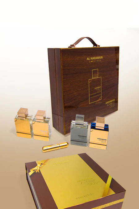 Al Haramain Amber Oud Gift Set – 4×60ml Sprays (Amber Oud Collection)