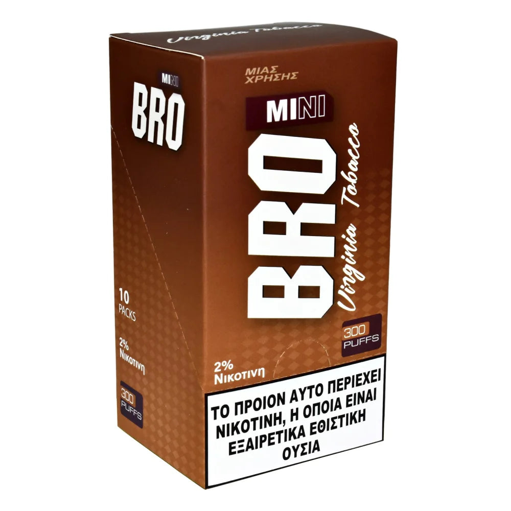 Mini BRO Virginia Tobacco 300 puffs With Nicotine 2%