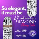 El Shisha Diamond Cherry Cola 2500 Puffs - LIMITED EDITION - no nicotine